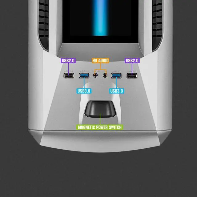 Alt view image 5 of 6 - Segotep M600 Gaming ATX Mid Tower PC Case with Separate Magnetic Power Switch, RGB Skylight, Tempered Glass Side Panel, Supports up to 6 Fans