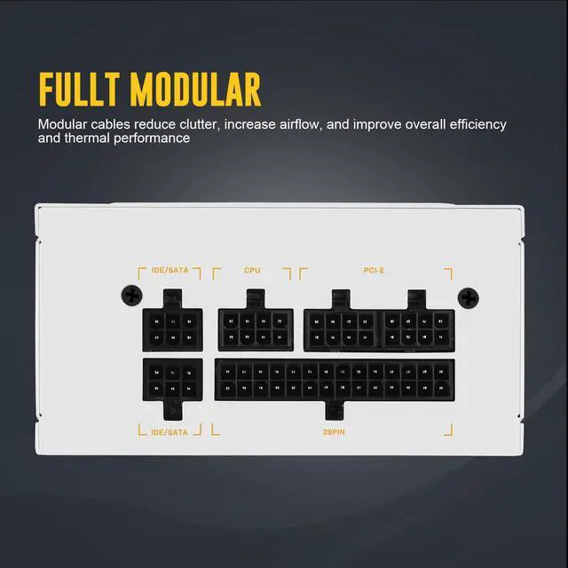Alt view image 6 of 7 - Segotep GF750 750W SFX Power Supply Fully Modular 80+ Gold PSU, Silent 80mm FDB Fan