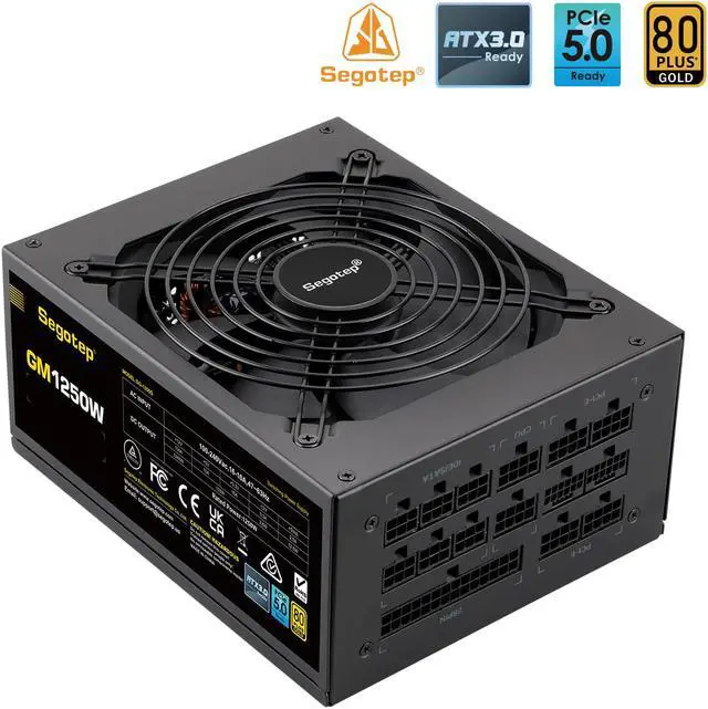 Segotep 1250W ATX Gaming Power Supply PCIe Full Modular 80