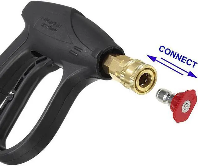 Alt view image 6 of 6 - 1/4" High Pressure Washer  3000PSI Car Wash Foam Spray Short Wand / Nozzle