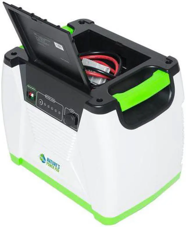Alt view image 4 of 8 - Nature's Generator 1800-Watt Solar Powered Portable Generator with Electric Start and Supplemental Power Pod and Power Transfer Kit