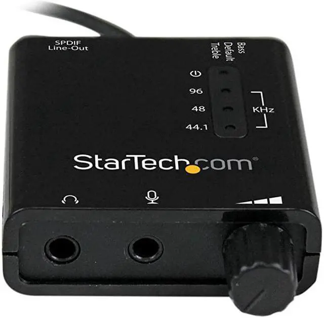 Alt view image 3 of 6 - com USB Sound Card w SPDIF Digital Audio Stereo Mic External Sound Card for Laptop or PC SPDIF Output ICUSBAUDIO2DBlack