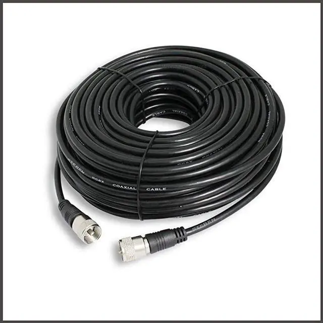 Alt view image 2 of 7 - Coax Cable Connector Coaxial Cable Connector Antenna Cable RG8X Coax Connector Coaxial Cable 50 Ft RG8X Coaxial Cable UHF Antenna Cable Male To Male Cable 152 M  205750