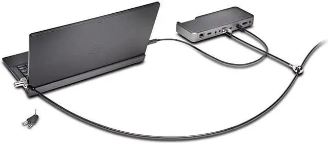Alt view image 5 of 7 - N17 Keyed Dual Head Laptop Lock for Dell Devices K67995WW Black Silver