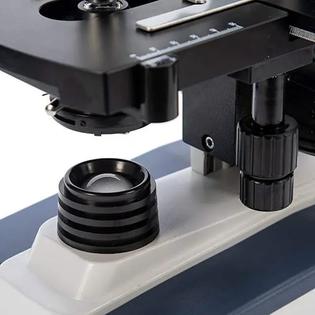 Alt view image 7 of 7 - SW350T 40X2500X Magnification Siedentopf Head ResearchGrade Trinocular Compound Lab Microscope with WideField 10X and 25X Eyepieces Mechanical Stage Abbe Condenser CameraCompatible