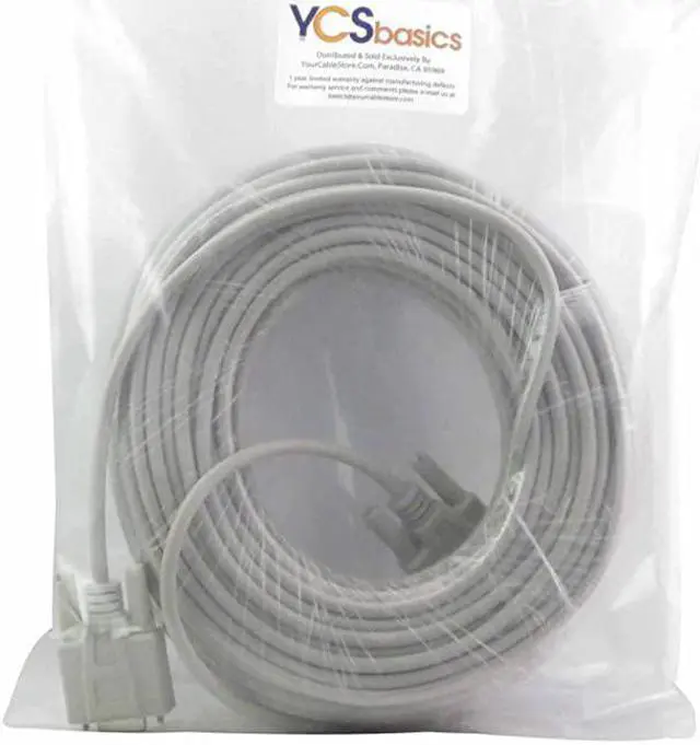 Alt view image 2 of 2 - 100 Foot DB9 9 Pin Serial RS232 Male Female Extension Cable