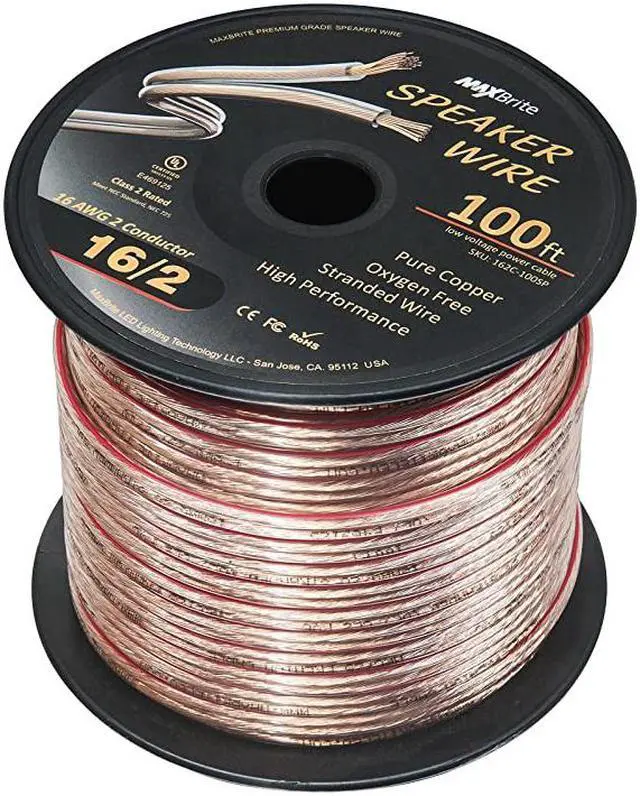 Alt view image 2 of 4 - Performance 16 Gauge Speaker Wire, Oxygen Free Pure Copper - UL Listed Class 2 (50 Feet Spool)