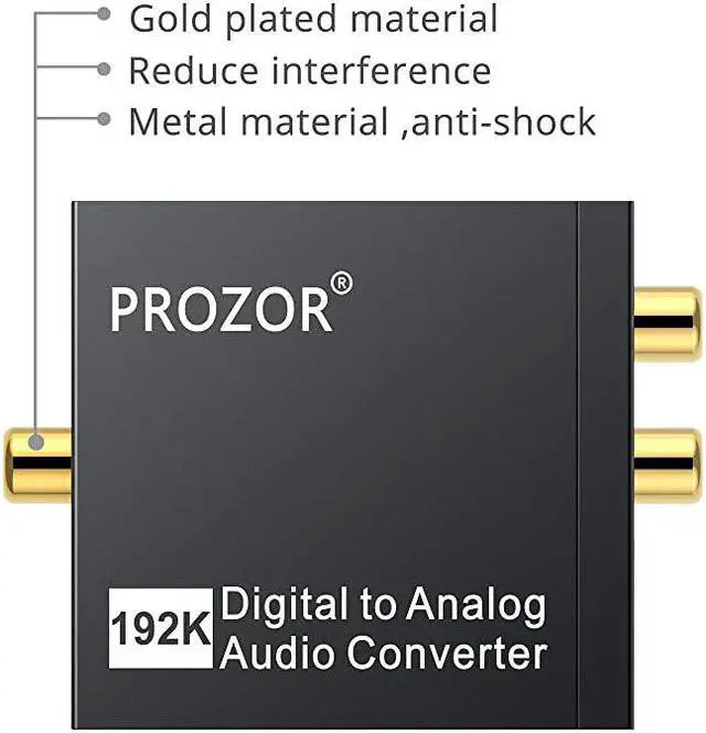 Alt view image 5 of 7 - 192KHz Digital to Analog Audio Converter DAC Digital SPDIF Optical to Analog LR RCA Converter Toslink Optical to 35mm Jack Adapter for PS3 HD DVD PS4 Amp Apple TV Home Cinema