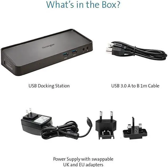 Alt view image 7 of 7 - USB 30 Dual Display Docking Station for Windows Mac OS Surface Pro amp Surface Laptop K33997WWBlack