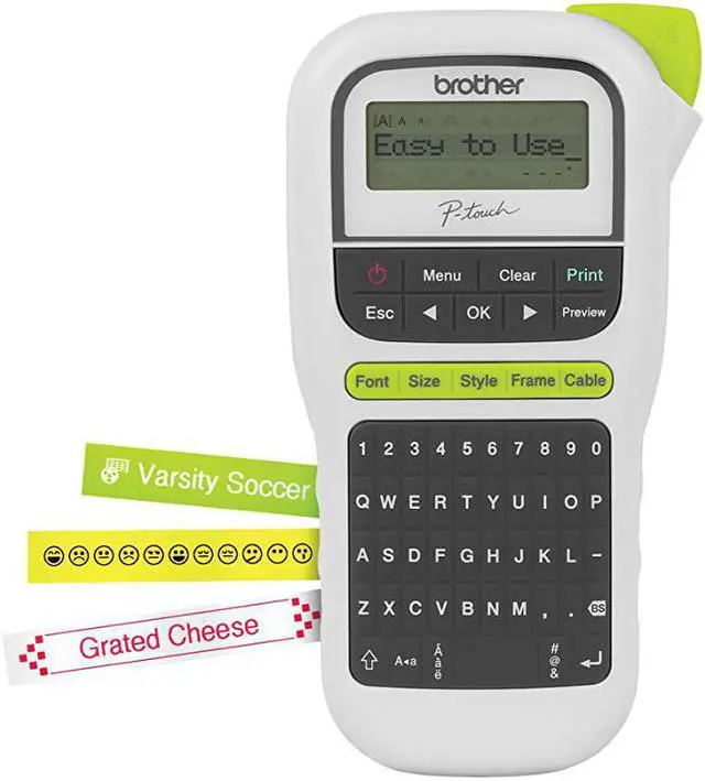 Alt view image 2 of 7 - Ptouch PTH110 Easy Portable Label Maker Lightweight Qwerty Keyboard OneTouch Keys White