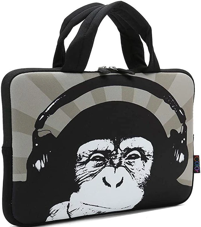 Alt view image 3 of 7 - 9.7 10 10.1 10.2 inch Neoprene Tablet Bag Carring Case Sleeve Cover with Handle for 10 Tablet Case Laptops/Notebook/ebooks/Kids Tablet/Apple ipad Chimpanzee ICB10-9