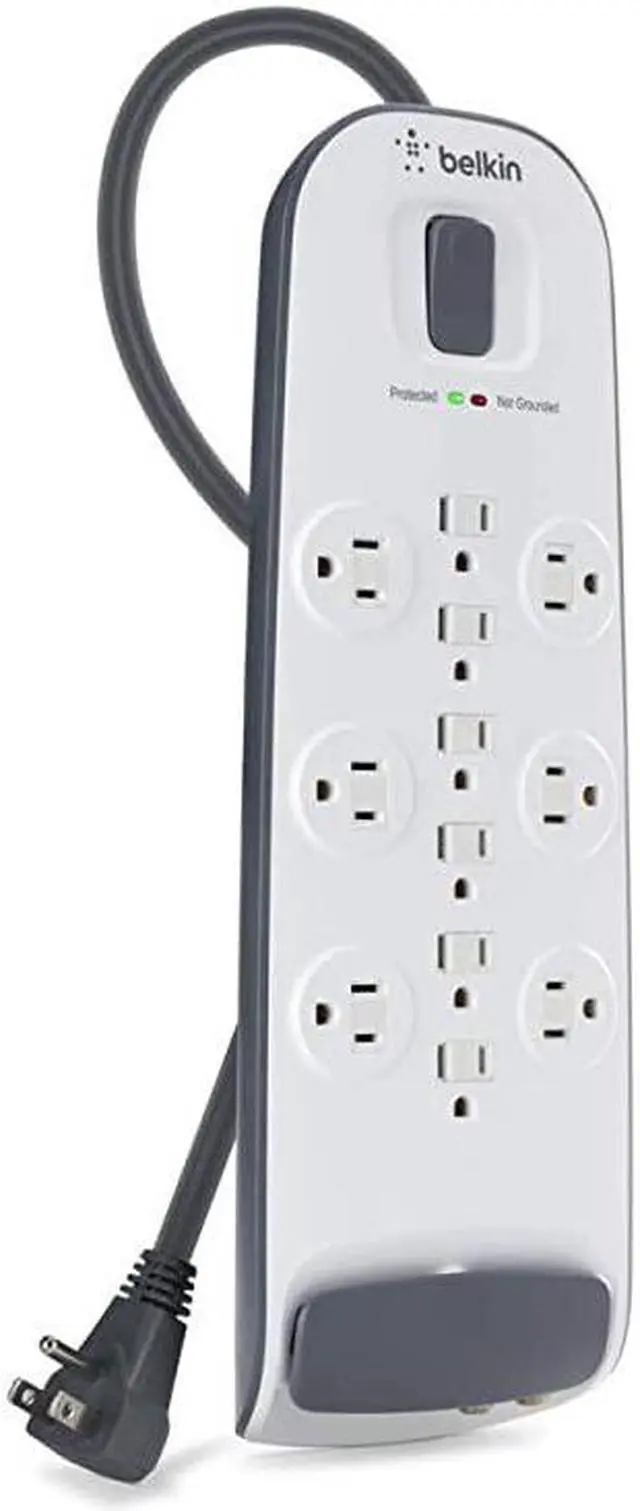 Alt view image 2 of 7 - 12Outlet Advanced Power Strip Surge Protector 8ft Cord Telephone And Coaxial Protection 3996 Joules