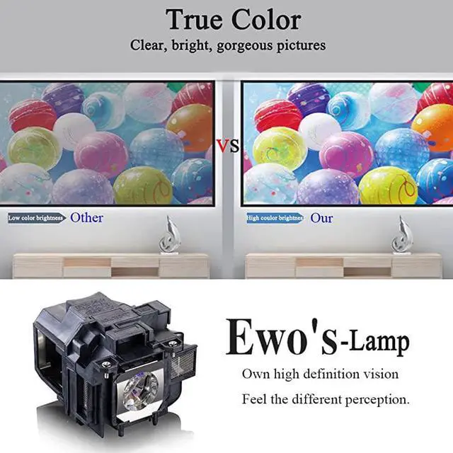 Alt view image 3 of 7 - LP88 Replacement Projector Lamp for Elplp88 Epson Powerlite Home Cinema 2040 1040 2045 740HD 640 EX3240 EX7240 EX9200 EX5250 EX5240 VS240 VS345 VS340 97H 98H 99WH 955WH X27 Lamp Bulb Replacement