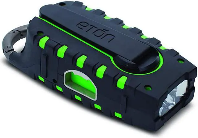 Alt view image 4 of 7 - Rugged Multipowered Portable Emergency Weather Radio amp Flashlight Green NSP101WXGR