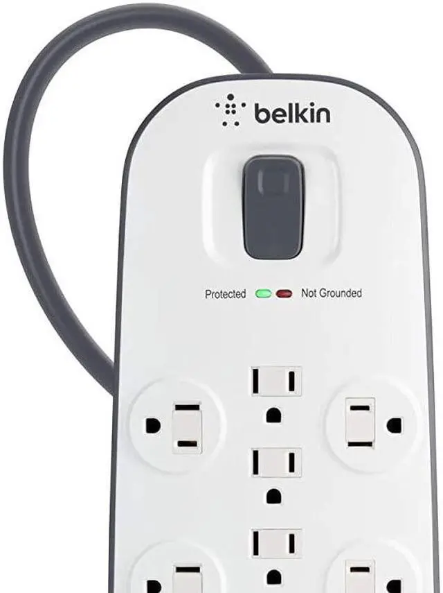 Alt view image 5 of 7 - 12Outlet Advanced Power Strip Surge Protector 8ft Cord Telephone And Coaxial Protection 3996 Joules