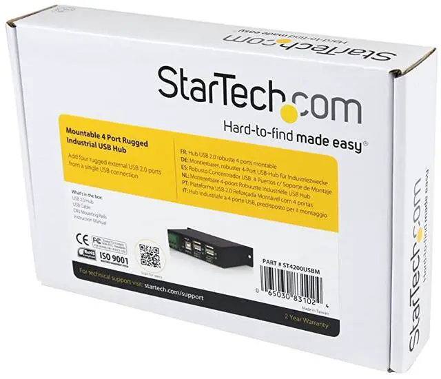 Alt view image 7 of 7 - com 4Port Industrial USB 20 Hub with ESD Protection Mountable Multiport Hub ST4200USBM