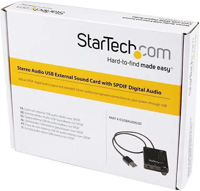 Alt view image 5 of 6 - com USB Sound Card w SPDIF Digital Audio Stereo Mic External Sound Card for Laptop or PC SPDIF Output ICUSBAUDIO2DBlack