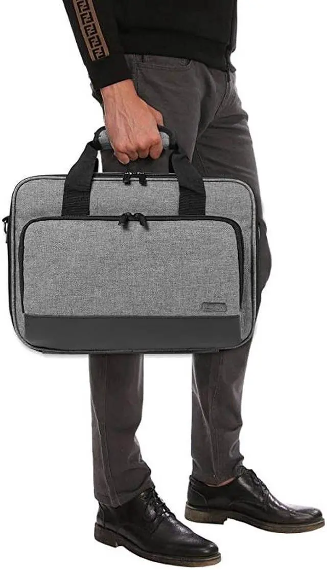 Alt view image 7 of 7 - Projector Case Projector Bag with Protective Laptop Sleeve Projector Carrying Case with Accessories Pockets Large16 x 115 x 575 Inches Gray