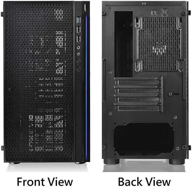 Alt view image 5 of 7 - Versa H18 Tempered Glass Black Spcc Micro ATX Gaming Computer Case CA-1J4-00S1WN-01