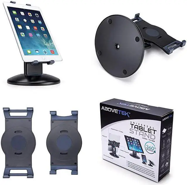 Alt view image 4 of 7 - Retail Kiosk iPad Stand 360° Rotating Commercial Tablet Stand 6135 iPad Mini Pro Business Tablet Holder Swivel Design for Store POS Office Showcase Reception Kitchen Desktop Black