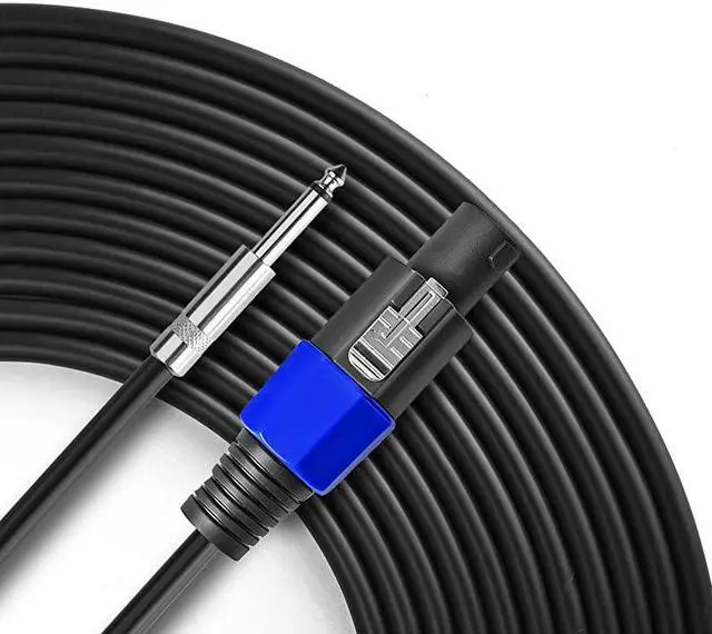 Alt view image 2 of 7 - 2Pack 25 ft Speakon to 14 Male Speaker Cables Professional 12 Gauge AWG Wire Audio Amplifier Connection Cord DJPA Speaker Cable Wire with Twist Lock