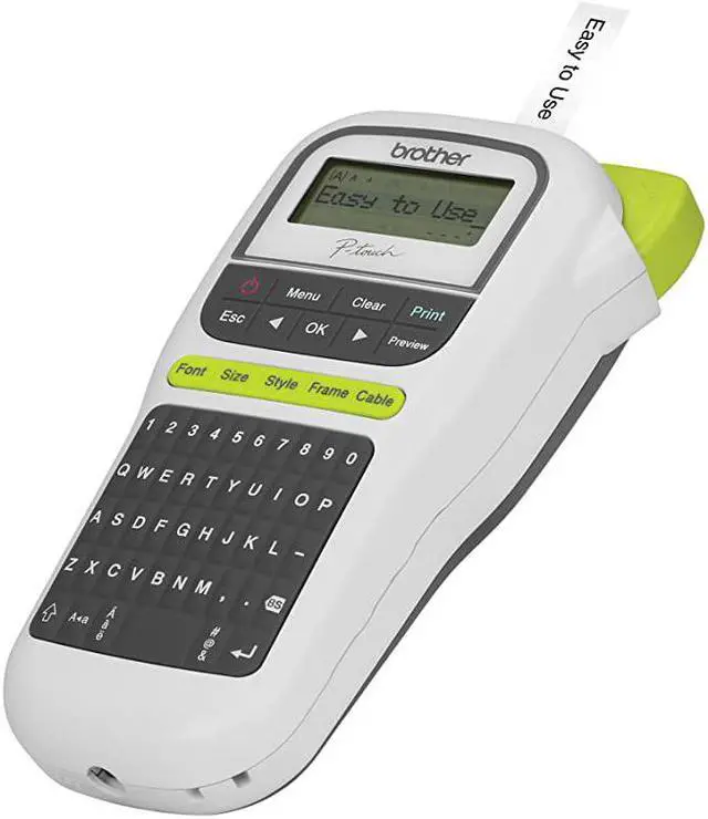 Alt view image 7 of 7 - Ptouch PTH110 Easy Portable Label Maker Lightweight Qwerty Keyboard OneTouch Keys White