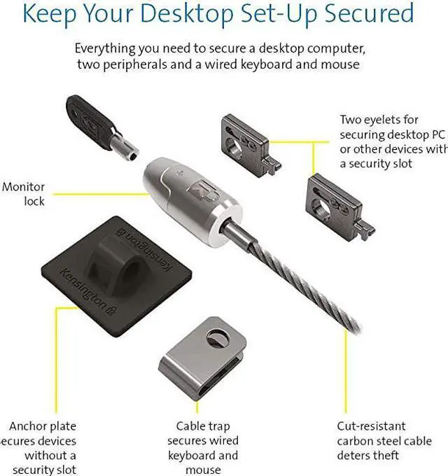 Alt view image 2 of 7 - Desktop Peripherals Locking Kit 20 Black K64424WW