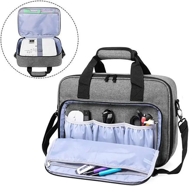 Main image of Projector CaseProjector Bag with Accessories Storage Pockets Compatible with Most Major ProjectorsMedium1375 x 105 x 45 Inches Gray