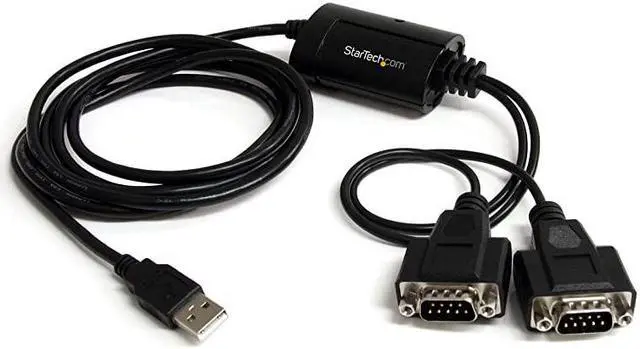 Main image of com USB to Serial Adapter 2 Port COM Port Retention FTDI USB to RS232 Adapter Cable USB to Serial Converter ICUSB2322F
