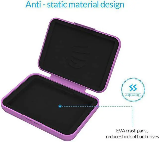 Alt view image 4 of 7 - 35 Hard Disk Drive Protective Boxes Protective Box Storage Case for 35 Inch HDD External Hard Drive AntiStatic Shock Proof 5 Color