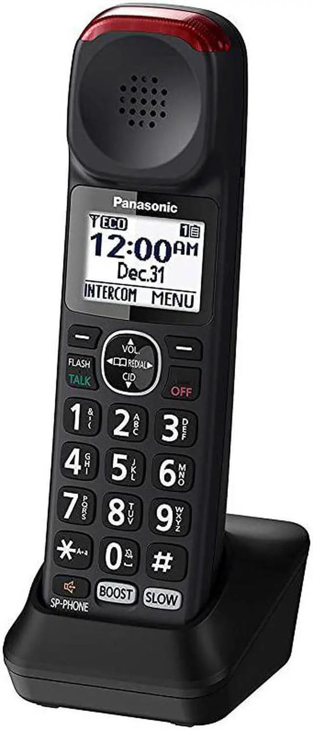 Alt view image 6 of 7 - New DECT 6.0 Cordless Phone Handset Accessory Talking Caller ID Compatible with KX-TGM430B Series Cordless Phone Systems - KX-TGMA44B (Black)