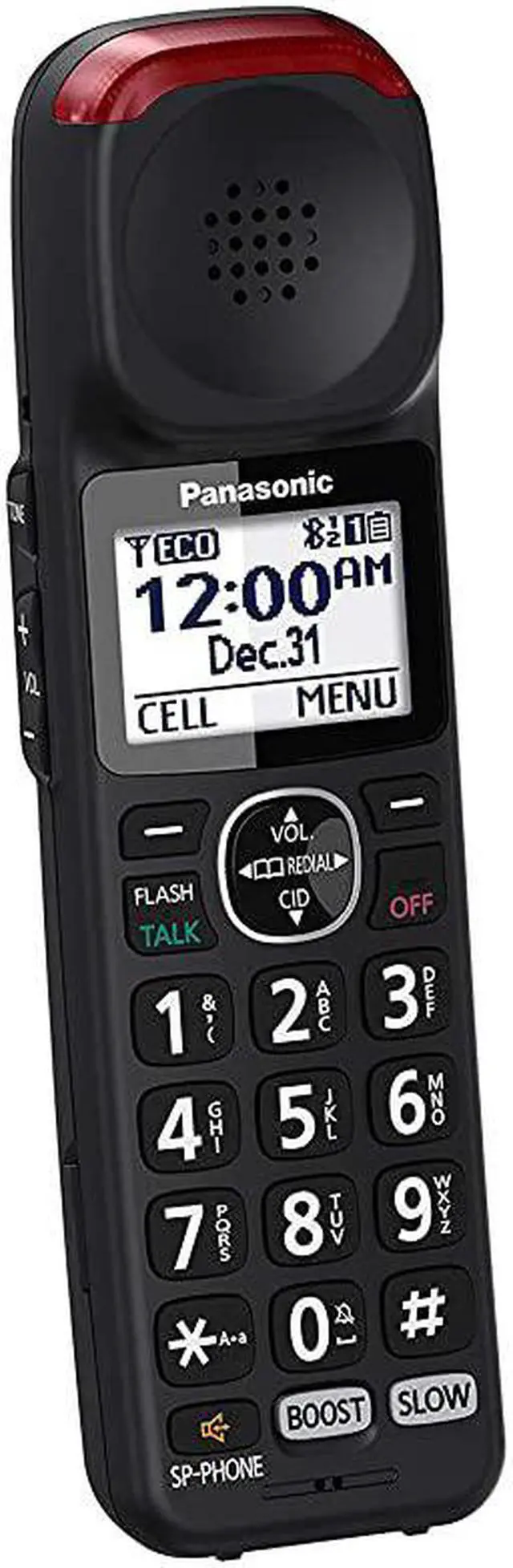 Alt view image 3 of 7 - New DECT 6.0 Cordless Phone Handset Accessory Talking Caller ID Compatible with KX-TGM430B Series Cordless Phone Systems - KX-TGMA44B (Black)