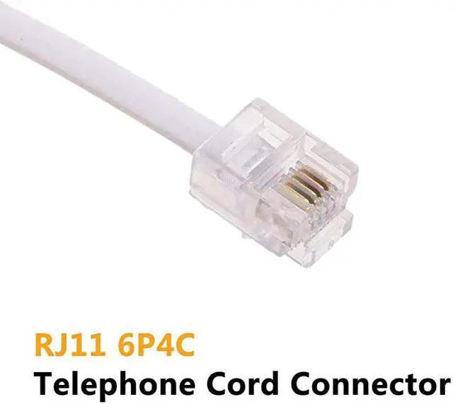 Alt view image 2 of 6 - RJ11 Male to Dual Female 6P4C Splitter Converter Cable Male to 2 Female Separator Cord RJ11 6P4C Telephone Wall Adaptor for Landline2 Pack