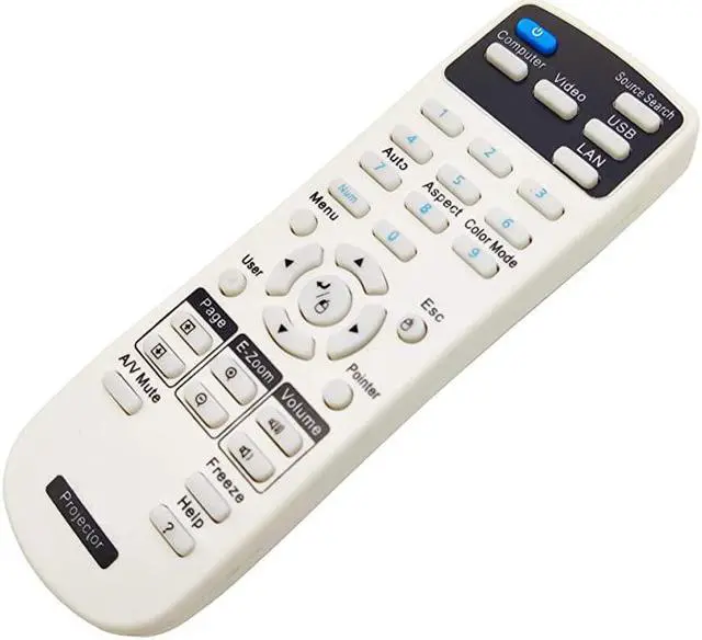 Alt view image 2 of 5 - 2181788 Projector Remote Control for Epson EX3260 EX5260 VS250 VS350 VS355 Pro EX7260 EX9210 EX9220 Home Cinema 1060660 760 PowerLite 109W 1266 1286 2042 2142W 2247U 970 980W 990U