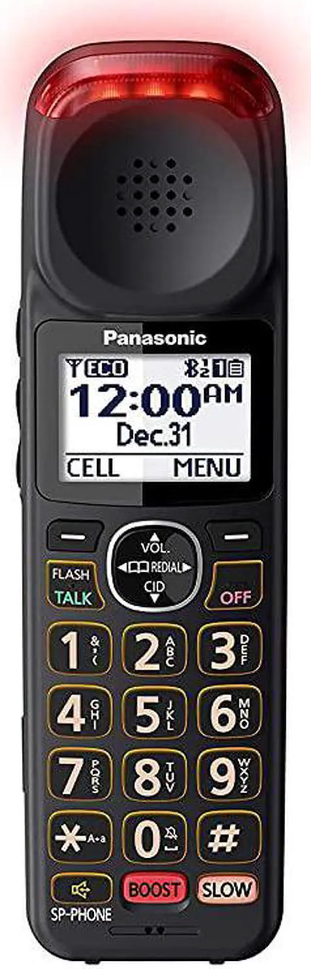 Alt view image 4 of 7 - New DECT 6.0 Cordless Phone Handset Accessory Talking Caller ID Compatible with KX-TGM430B Series Cordless Phone Systems - KX-TGMA44B (Black)