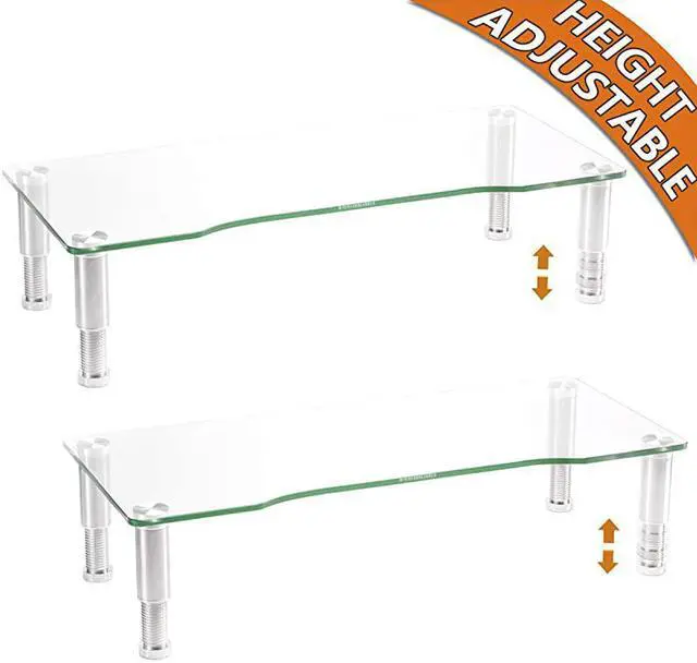Main image of Pack Computer Monitor Riser with Height Adjustable Multi Media Desktop Stand for Flat Screen LCD LED TV LaptopNotebookXbox OneHD01T01