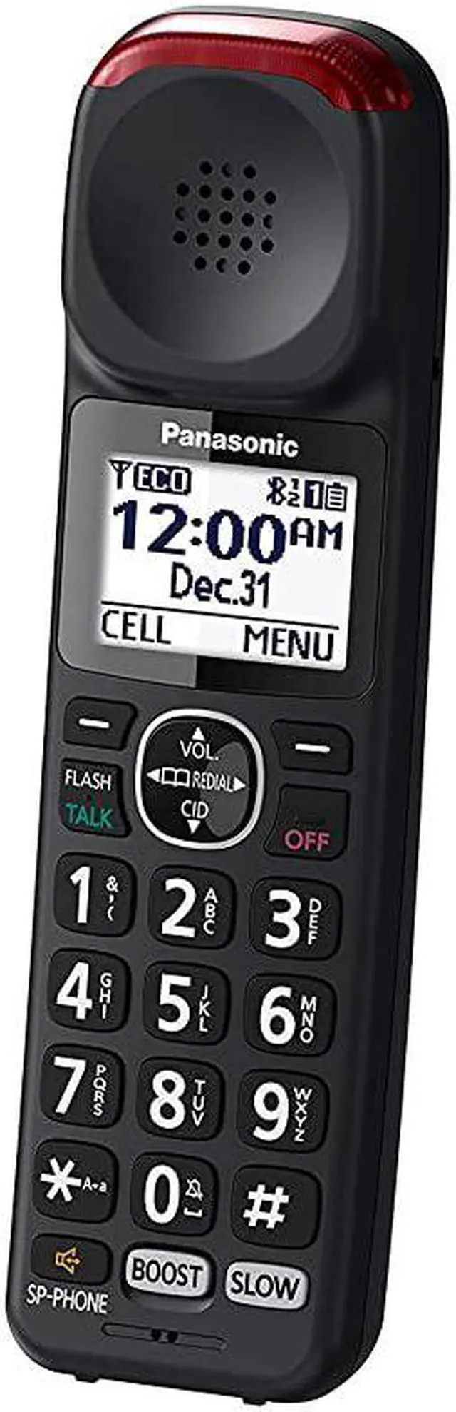 Alt view image 5 of 7 - New DECT 6.0 Cordless Phone Handset Accessory Talking Caller ID Compatible with KX-TGM430B Series Cordless Phone Systems - KX-TGMA44B (Black)