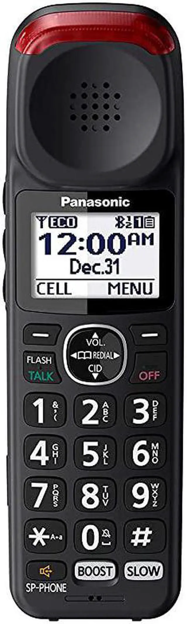 Alt view image 2 of 7 - New DECT 6.0 Cordless Phone Handset Accessory Talking Caller ID Compatible with KX-TGM430B Series Cordless Phone Systems - KX-TGMA44B (Black)