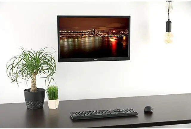 Alt view image 6 of 7 - Black Height Adjustable Pneumatic Arm Single Monitor Wall Mount Full Motion Articulating | fits 17 to 27 inch Screen MOUNTV001A