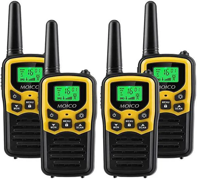 Main image of Talkies Long Range for Adults TwoWay Radios Up to 5 Miles in Open Fields 22 Channels FRSGMRS VOX Scan LCD Display with LED Flashlight Ideal for Field Survival Biking Hiking Camping 4 Pack