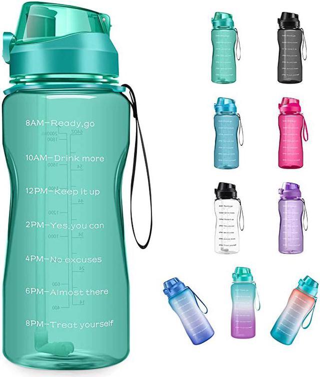 Gym Sports 1 Gallon Motivational Water Bottle Jug with Time Marker