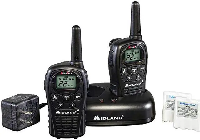 Main image of LXT500VP3 22 Channel FRS Walkie Talkies with Channel Scan Extended Range Two Way Radios Silent Operation Batteries Included Pair Pack Black