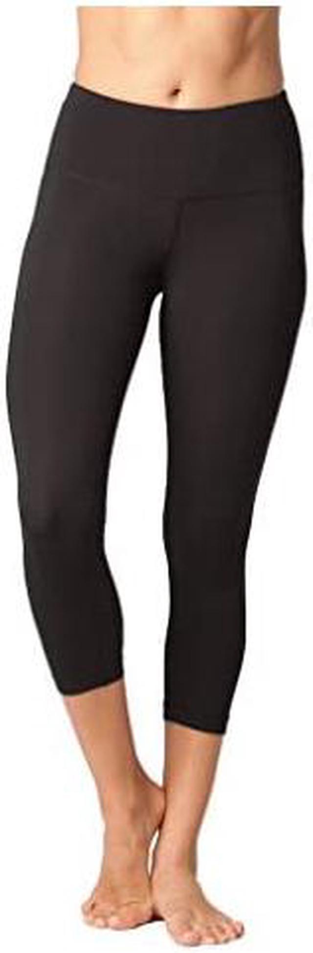 High Waist Ultra Soft Lightweight Capris High Rise Yoga Pants Black XS 