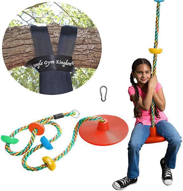 Tree Swing Climbing Rope Multicolor with Platforms Red Disc Swings