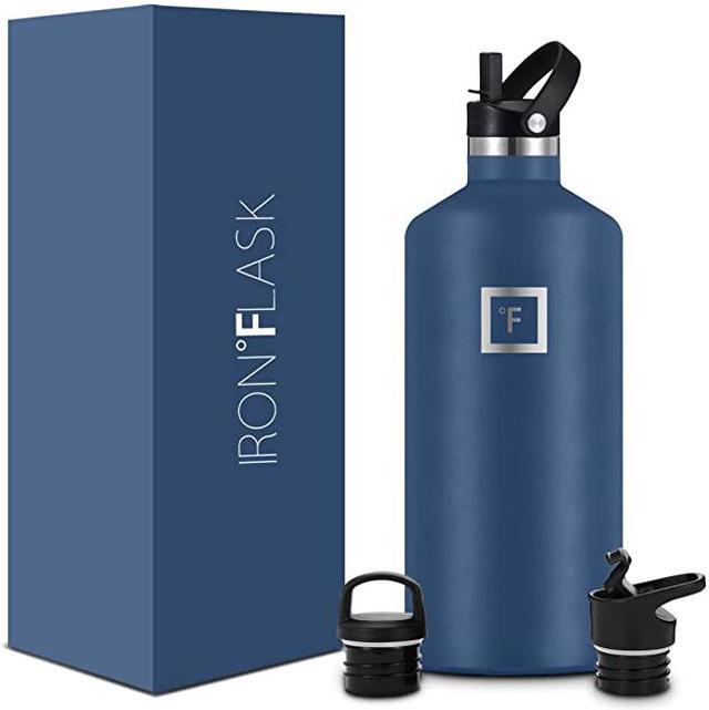 Iron Flask 32oz Wide Mouth Sports Water Bottle - 3 Lids, Leak