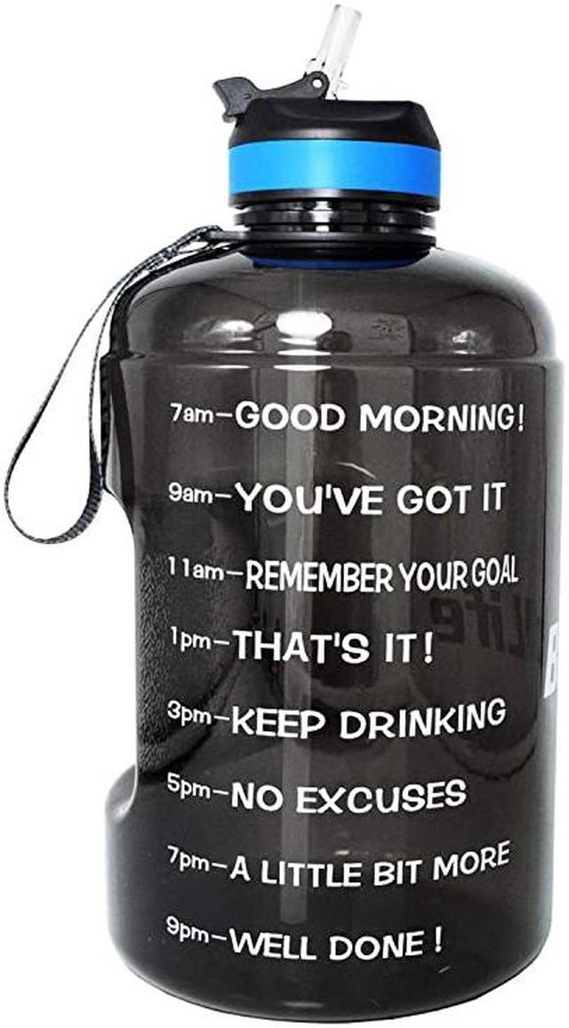 Motivational Water Bottle Gallon Fitness Healthy Life Time Marker