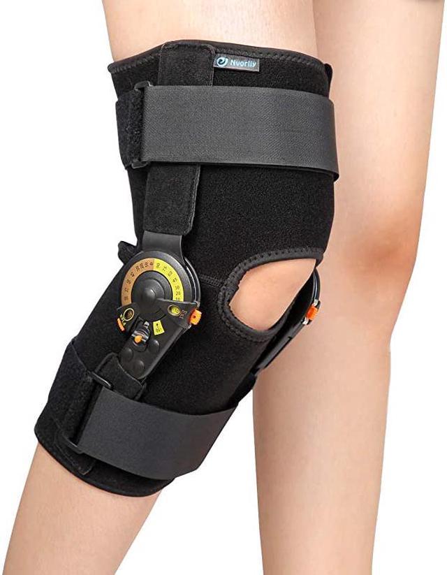 Hinged Knee Brace ROM Post Op Knee Immobilizer Adjustable Arthritis ACL PCL