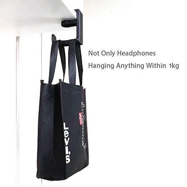 Alt view image 6 of 7 - Gaming Headset Headphone Hook Holder Hanger Mount Headphones Stand with Adjustable Rotating Arm Clamp Under Desk Design Universal Fit Built in Cable Clip Organizer EURPMASK
