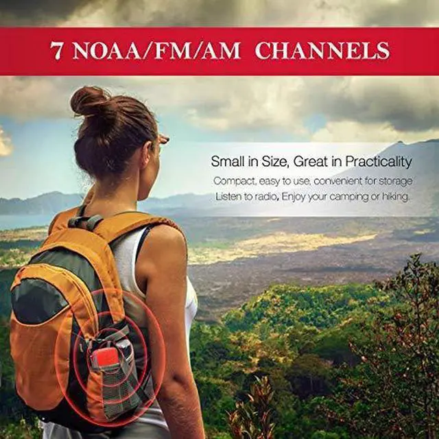 Alt view image 7 of 7 - Upgraded Version  Emergency Hand Crank Self Powered AMFM NOAA Solar Weather Radio with LED Flashlight 1000mAh Power Bank for iPhoneSmart Phone