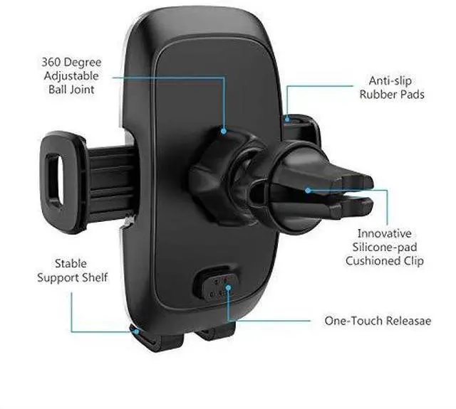 Alt view image 4 of 7 - Car Phone Mount Air Vent Cell Phone Holder for Car Air Vent Phone Holder for Car with Twist Lock Base Compatible with iPhone XsXS Max 87 6 Google Pixel 3 XL Samsung Galaxy S and More